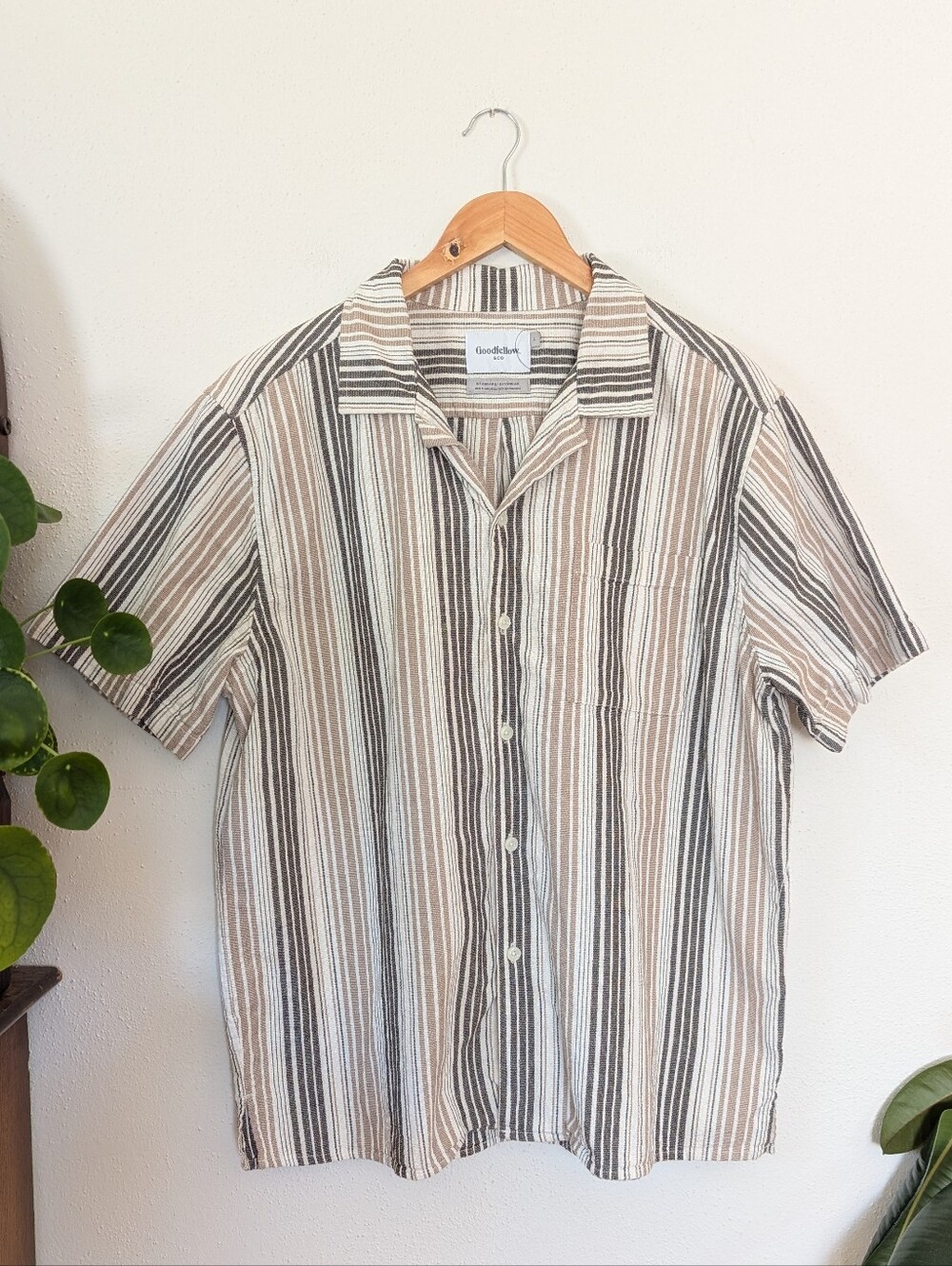 Goodfellow & Co. | Striped Short-Sleeve Camp Shirt